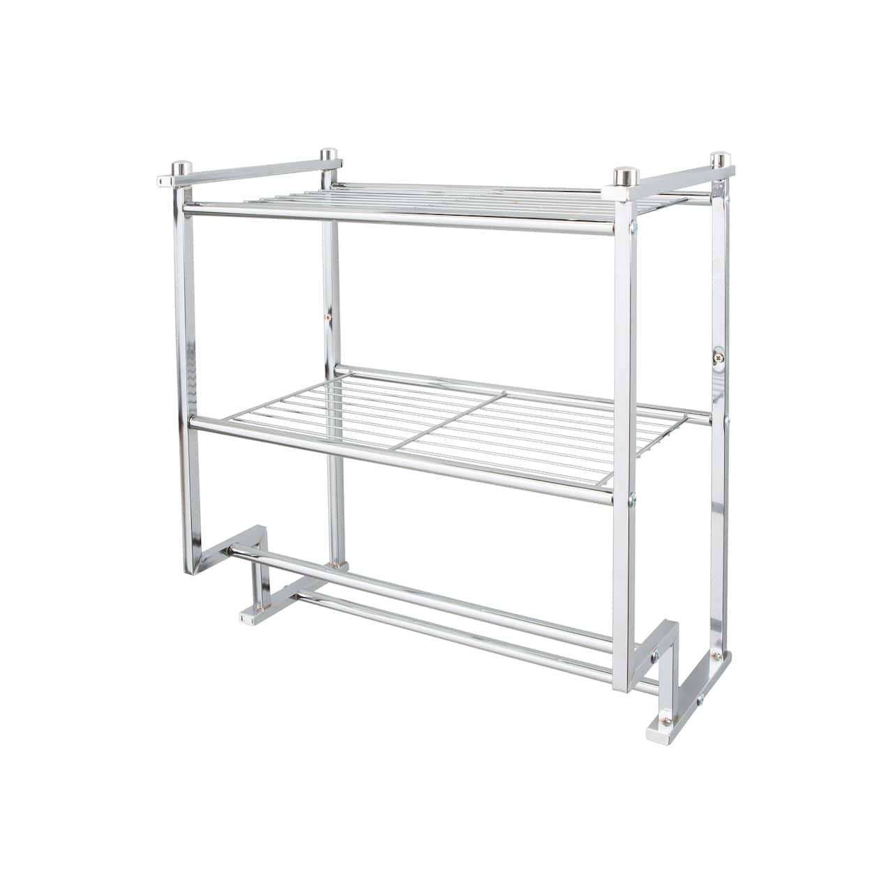 Organize It All 2-Tier Wall Mounted Shelf & Towel Rack